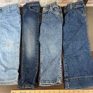 Set of Four Denim Jeans for Kids 4T